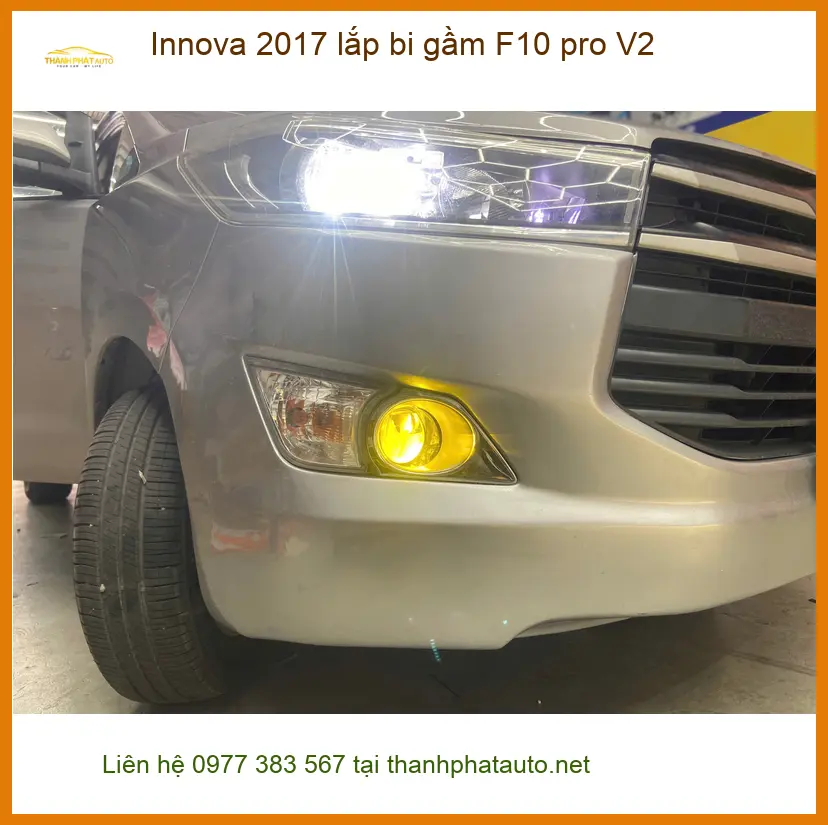 Anh Tùng Innova 2017 lắp bi gầm F10 Pro V2 tại Quận 10 vì đèn yếu