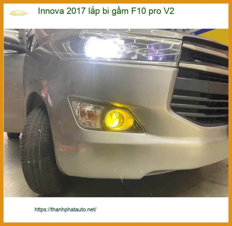 Anh Tấn lắp bi gầm F10 pro V2 cho Innova 2017 tại Quận 3 vì đèn zin yếu khi đi đêm