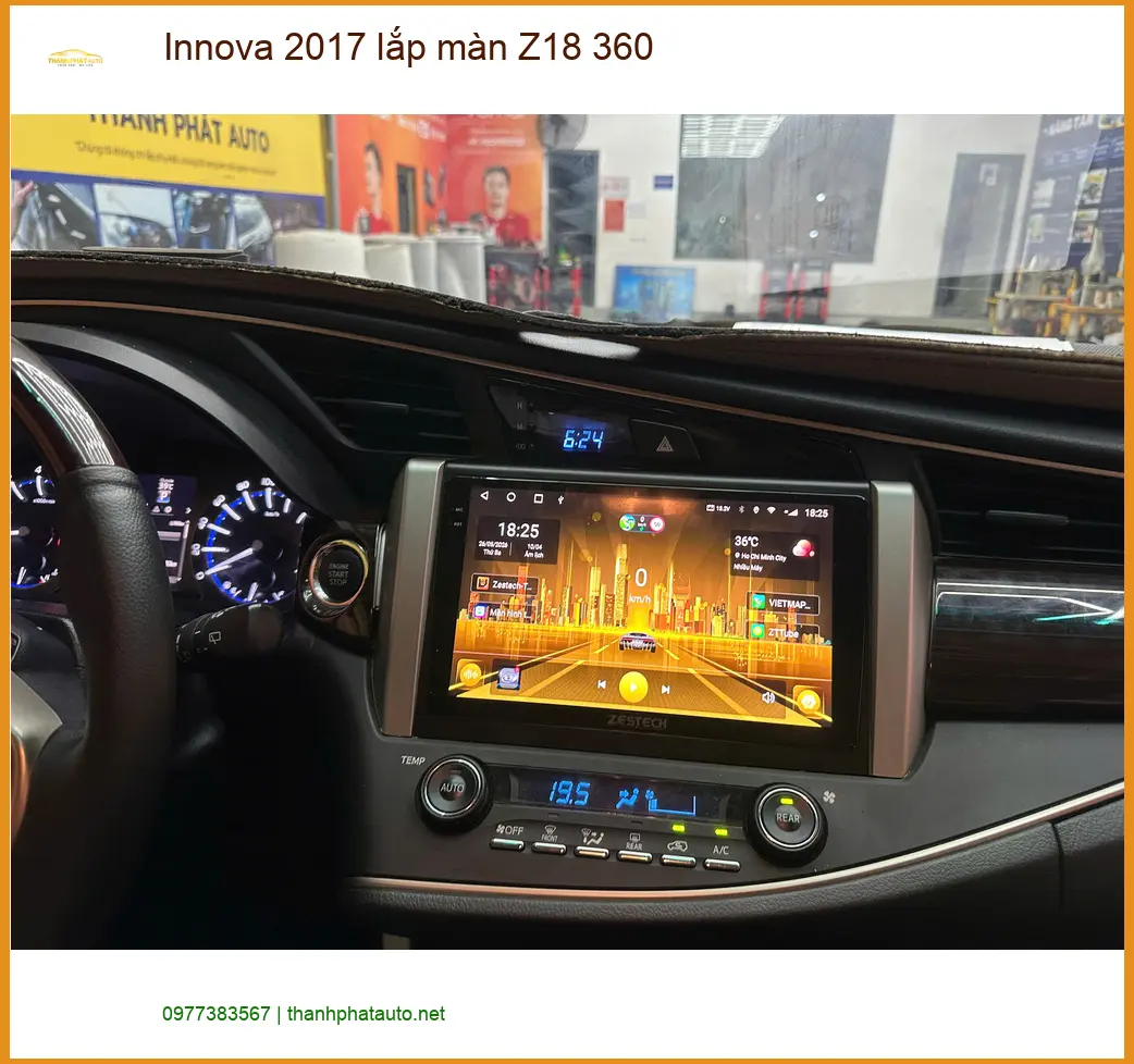 Anh Tùng lắp màn Z18 360 cho Innova 2017 tại Quận Tân Bình để lái xe an toàn hơn
