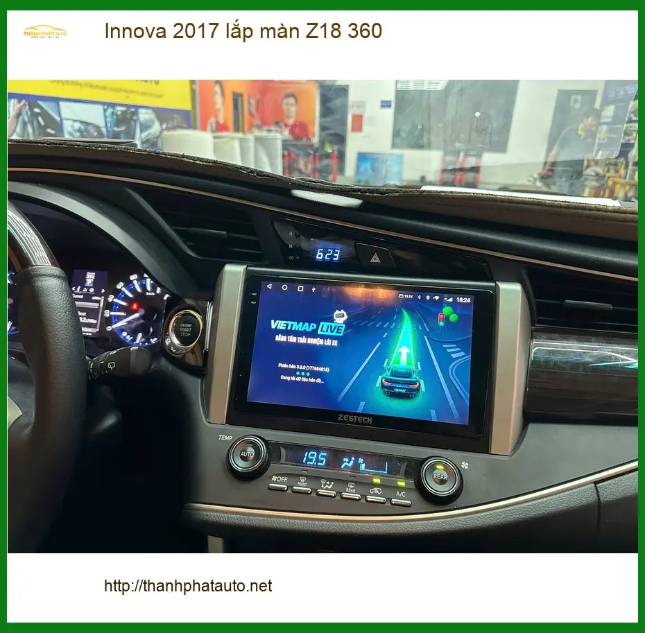 Anh Khải lắp màn Z18 360 cho Innova 2017 tại Bình Chánh để lái xe an toàn hơn ảnh thực tế 3