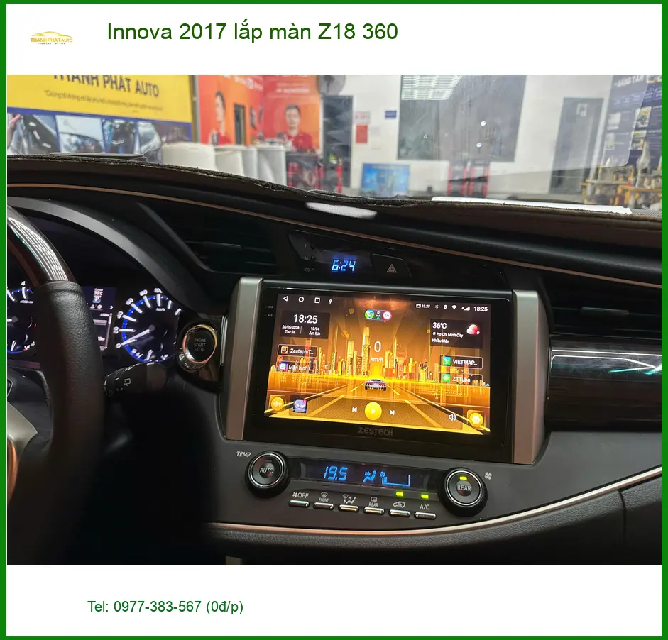 Chị Hằng lắp màn hình Z18 360 cho Innova 2017 tại Quận 9 để quan sát tốt hơn ảnh thực tế 3