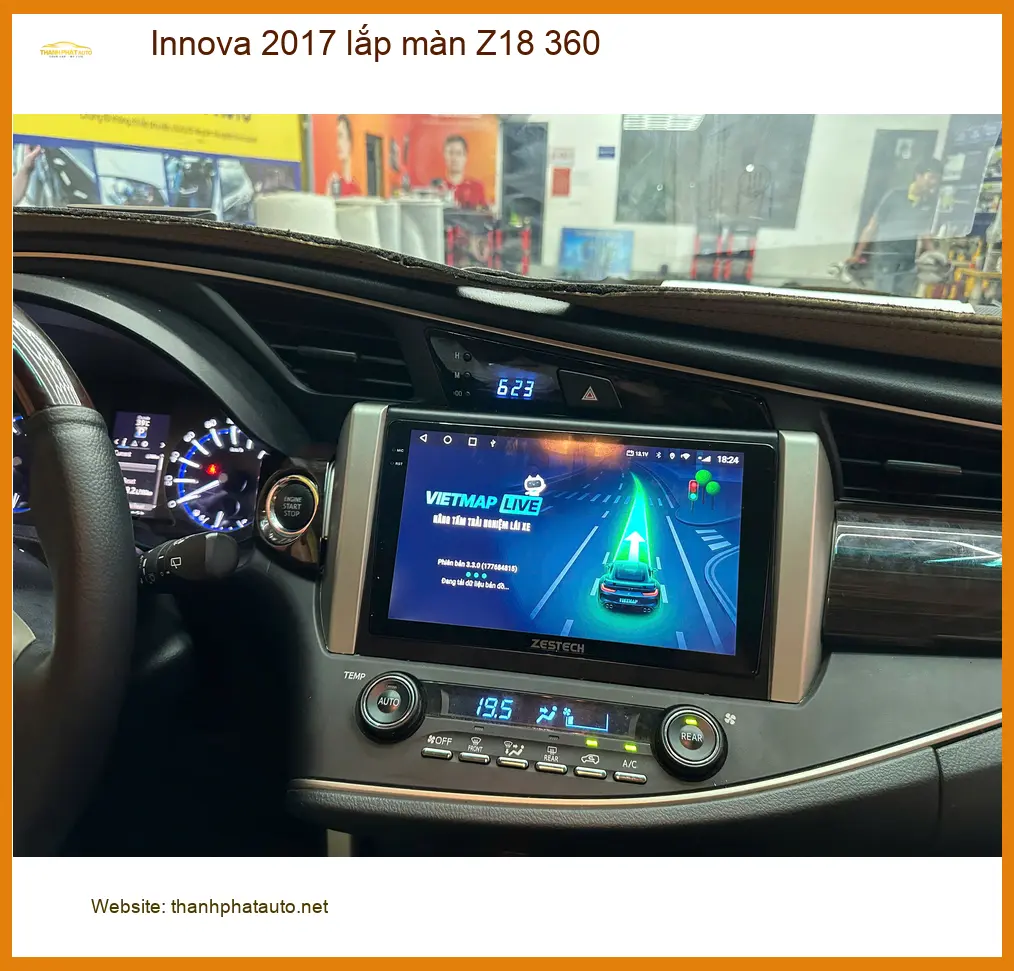 Anh Tuấn Khải lắp màn Z18 360 cho Innova 2017 tại Quận Thủ Đức, an tâm khi lái