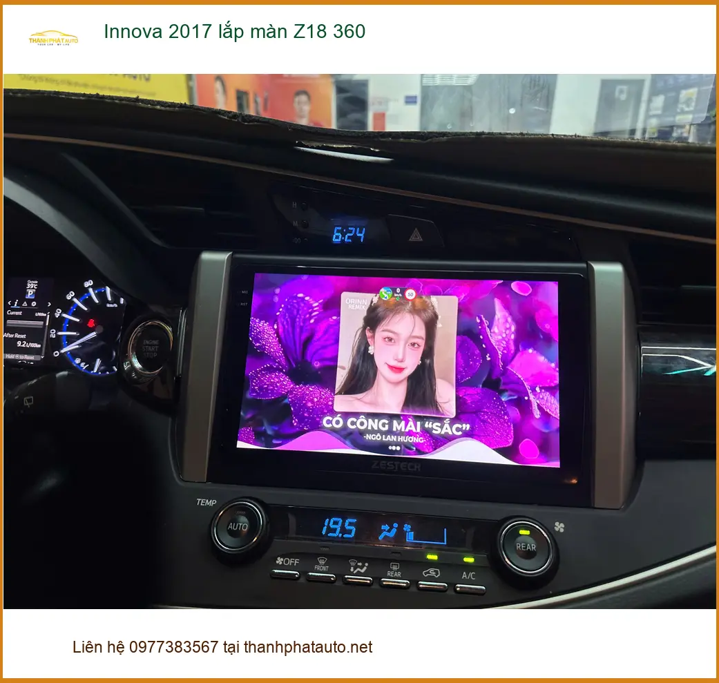 Anh Khải nâng cấp màn hình Z18 360 Innova 2017 vì màn zin đã lỗi thời ảnh thực tế 3