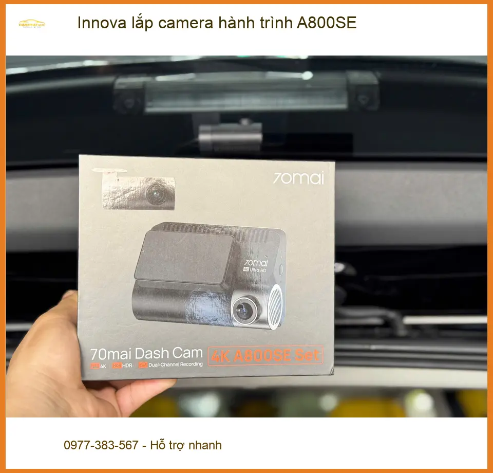 Anh Quý lắp camera hành trình A800SE cho Innova tại Quận 6 ảnh thực tế 4