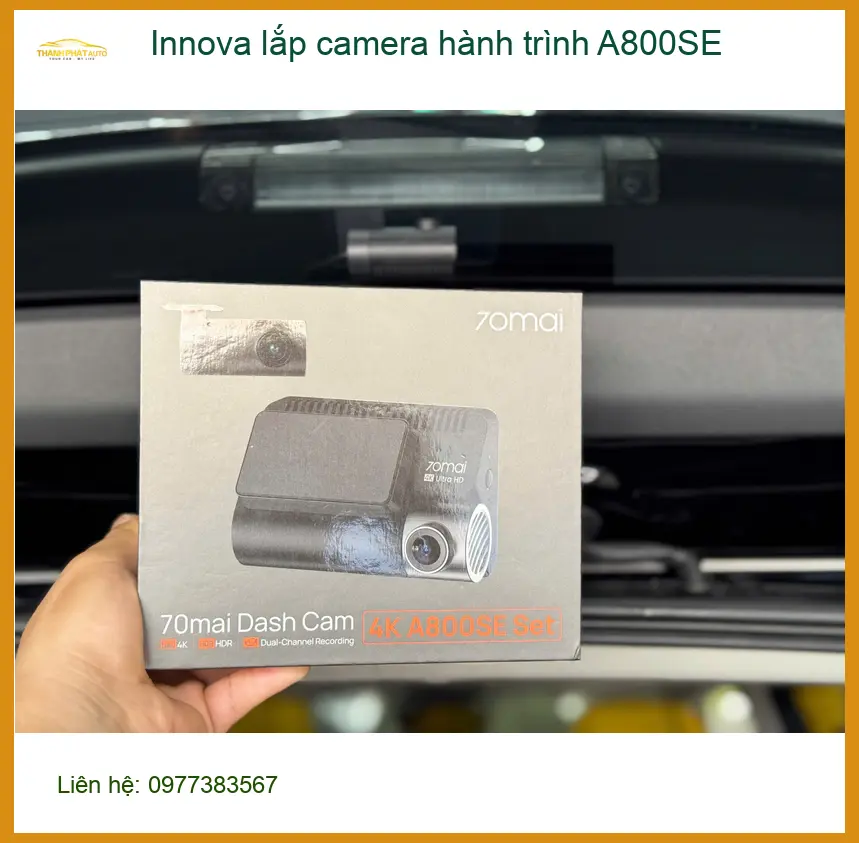 Chú Khải lắp camera hành trình A800SE cho Innova tại Quận 2 để an tâm lái xe đường dài