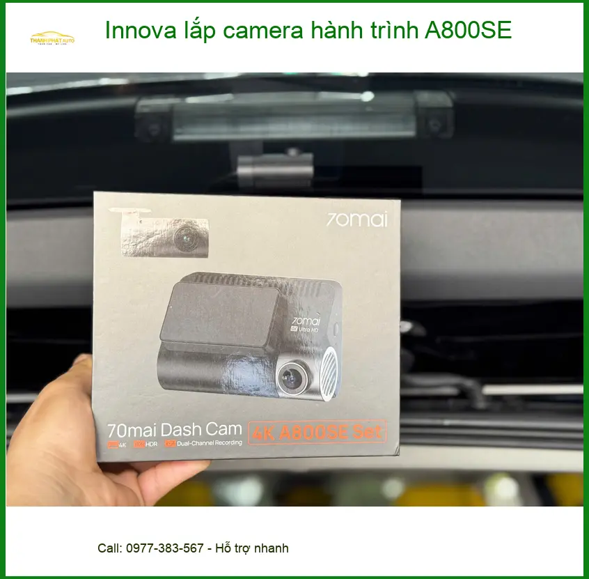 Anh Đạt lắp camera hành trình A800SE cho Innova tại Quận 9 để yên tâm hơn khi lái xe đêm ảnh thực tế 3