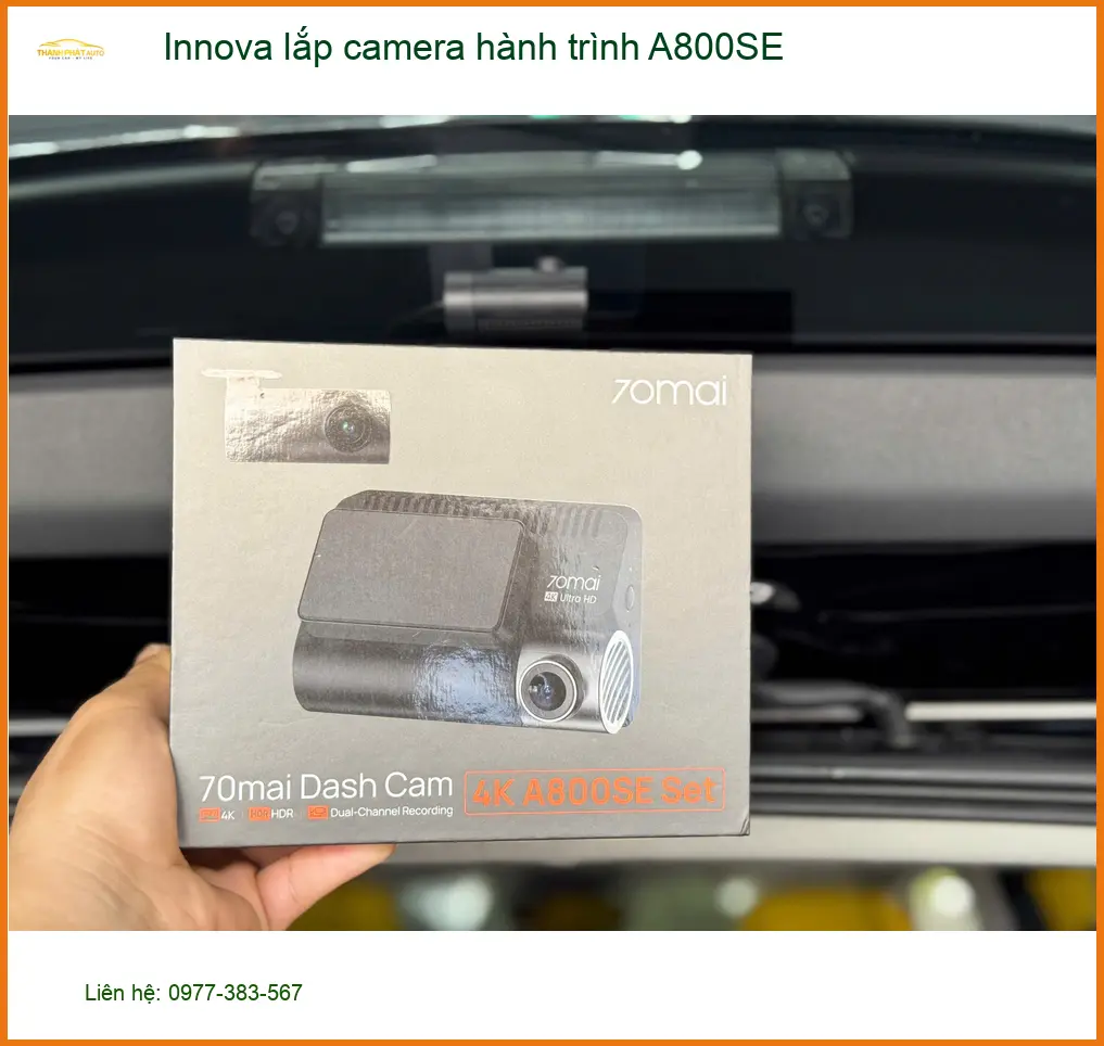 Anh Minh lắp camera hành trình A800SE cho Innova tại Quận 8 an tâm lái xe ảnh thực tế 4