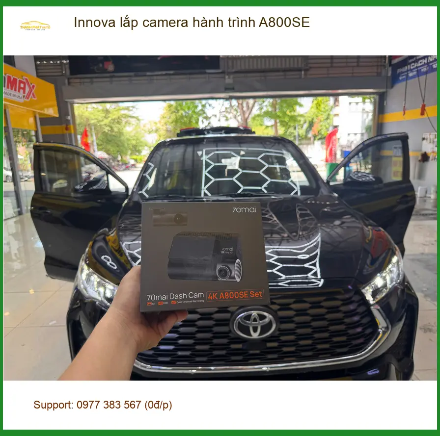 Chú Vĩnh lắp camera hành trình A800SE cho Innova ở Thủ Đức để an tâm lái xe ảnh thực tế 2