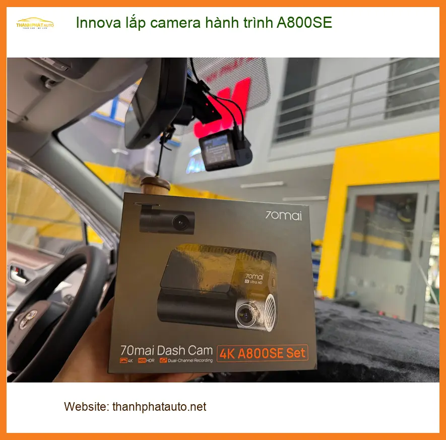 Chú Sơn lắp camera hành trình A800SE cho Innova tại Quận 12 để an tâm lái xe ảnh thực tế 4
