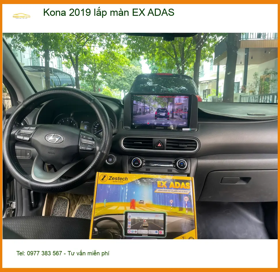 Anh Tùng lắp màn hình EX ADAS cho Kona 2019 tại Quận 9 để tăng tính năng thông minh ảnh thực tế 2