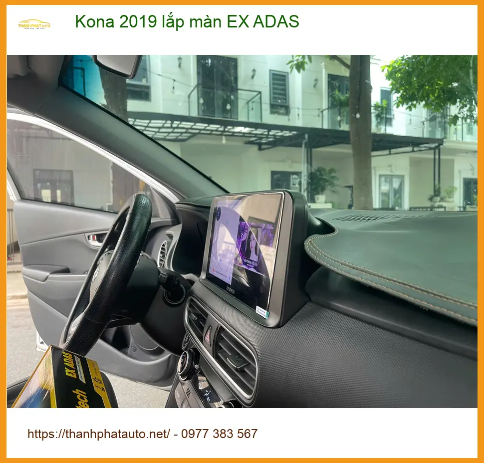 Anh Phước lắp màn hình EX ADAS cho Kona 2019 tại Quận 12 để lái xe an toàn