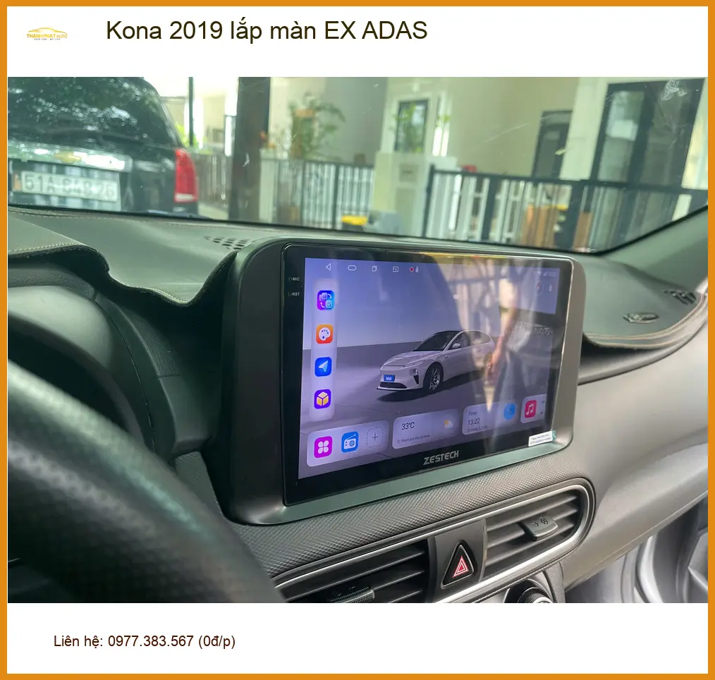 Anh Kiên lắp màn EX ADAS cho Kona 2019 tại Thủ Đức để lái xe an toàn hơn ảnh thực tế 2