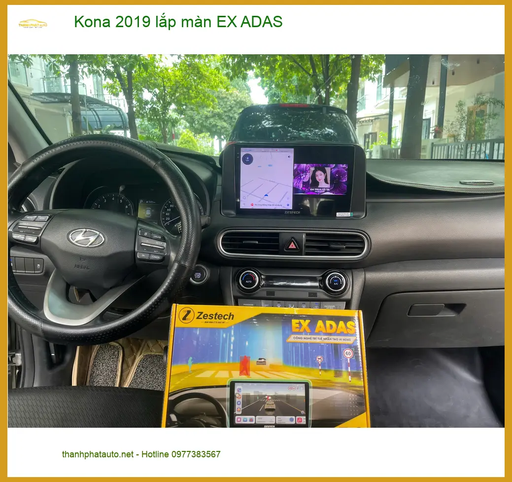 Anh Kiên lắp màn EX ADAS cho Kona 2019 tại Thủ Đức để lái xe an toàn hơn ảnh thực tế 3