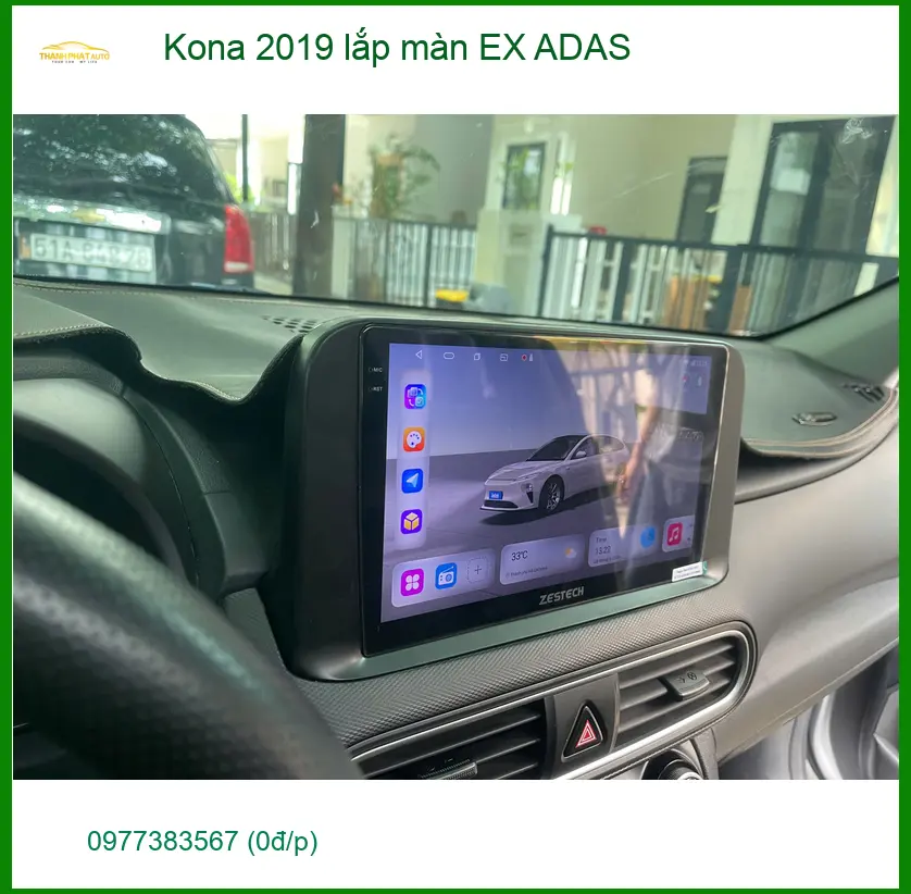 Anh Phước lắp màn hình EX ADAS cho Kona 2019 tại Quận 12 để lái xe an toàn ảnh thực tế 3