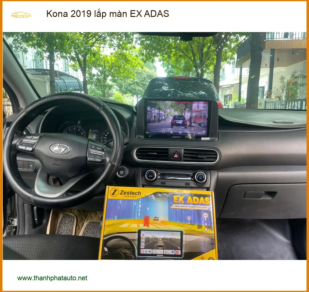 Anh Phước lắp màn hình EX ADAS cho Kona 2019 tại Quận 12 để lái xe an toàn ảnh thực tế 4
