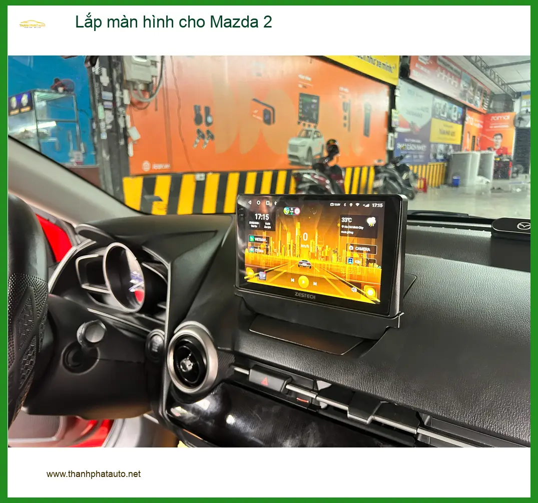 Anh Kiên nâng cấp màn hình Android cho Mazda 2 tại Quận 2 để giải trí trên đường đi làm ảnh thực tế 2