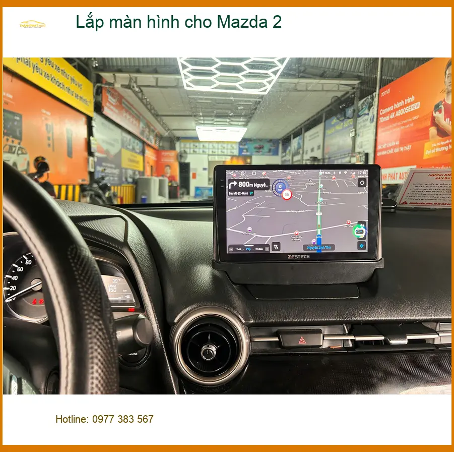 Anh Kiên nâng cấp màn hình Android cho Mazda 2 tại Quận 2 để giải trí trên đường đi làm ảnh thực tế 3