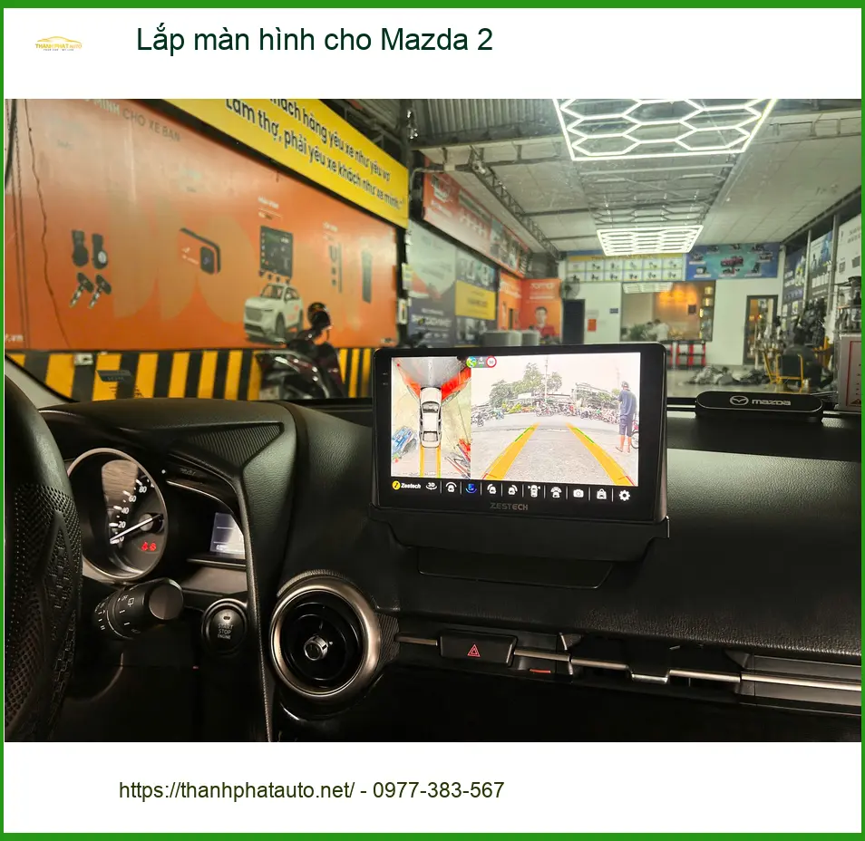Anh Kiên nâng cấp màn hình Android cho Mazda 2 tại Quận 2 để giải trí trên đường đi làm ảnh thực tế 4