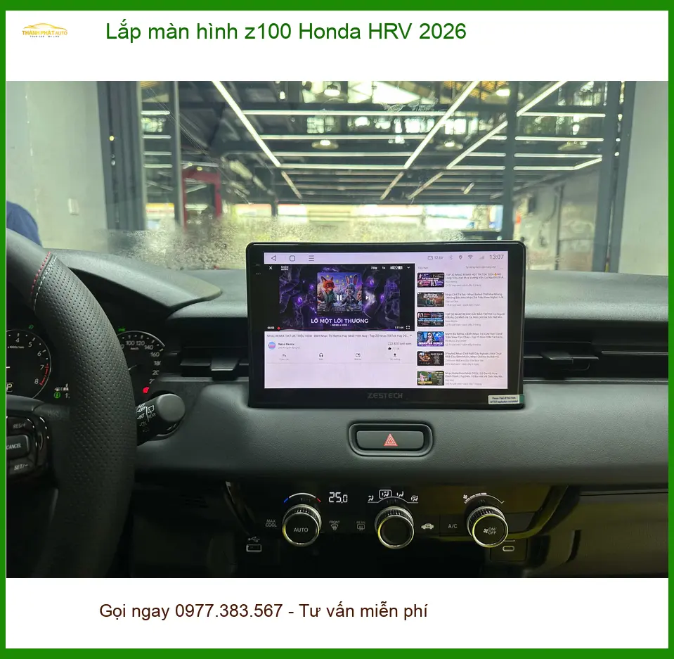 Anh Khang lắp màn hình Z100 Honda HRV 2026 tại Quận 12 để nâng cấp giải trí ảnh thực tế 2