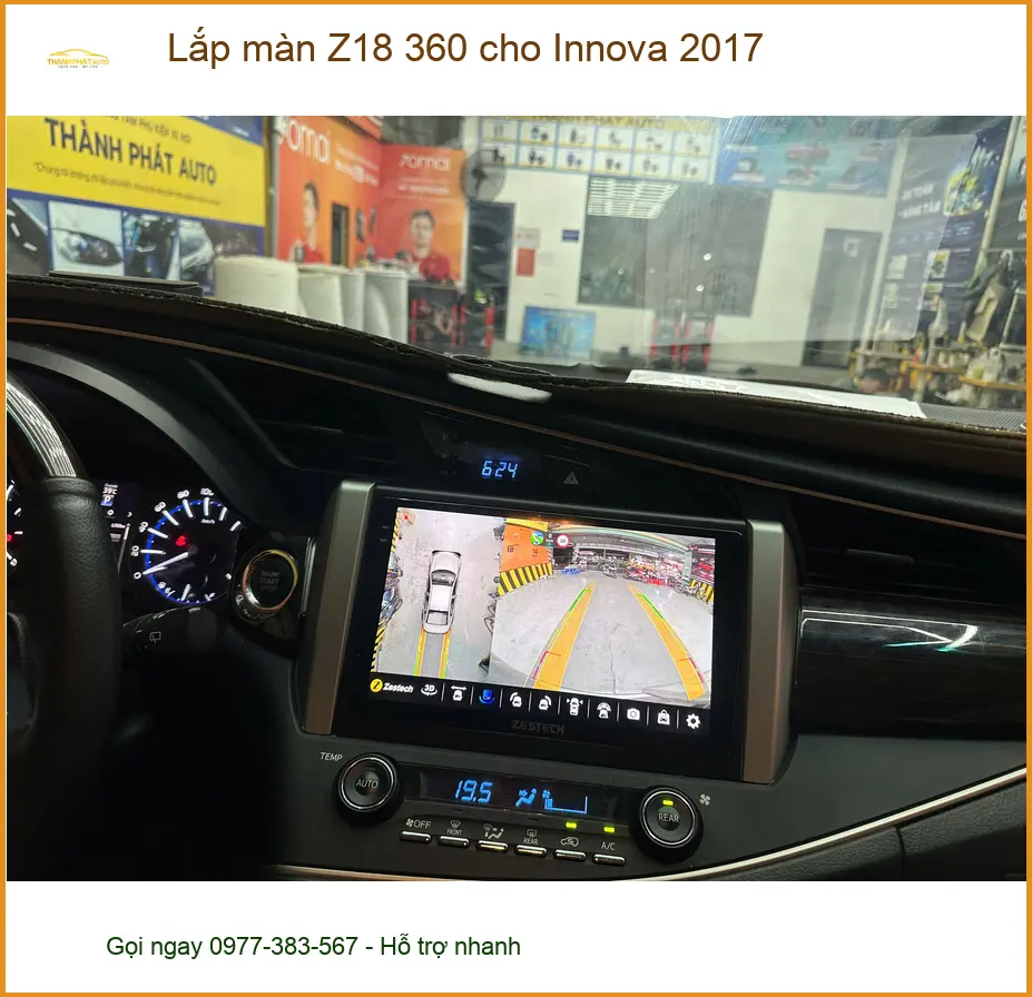 Anh Kiên lắp màn Z18 360 cho Innova 2017 tại Quận 2 để lái xe an toàn hơn ảnh thực tế 2