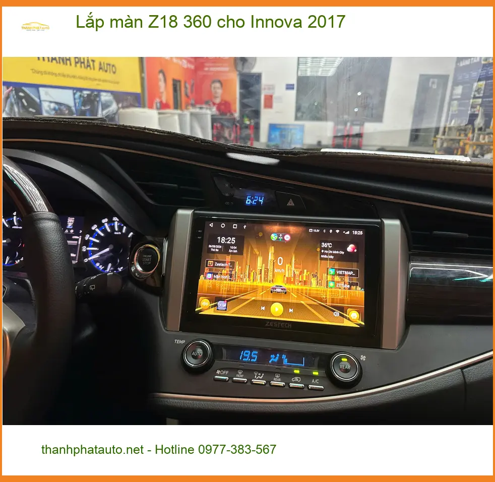 Anh Kiên lắp màn Z18 360 cho Innova 2017 tại Quận 2 để lái xe an toàn hơn ảnh thực tế 3