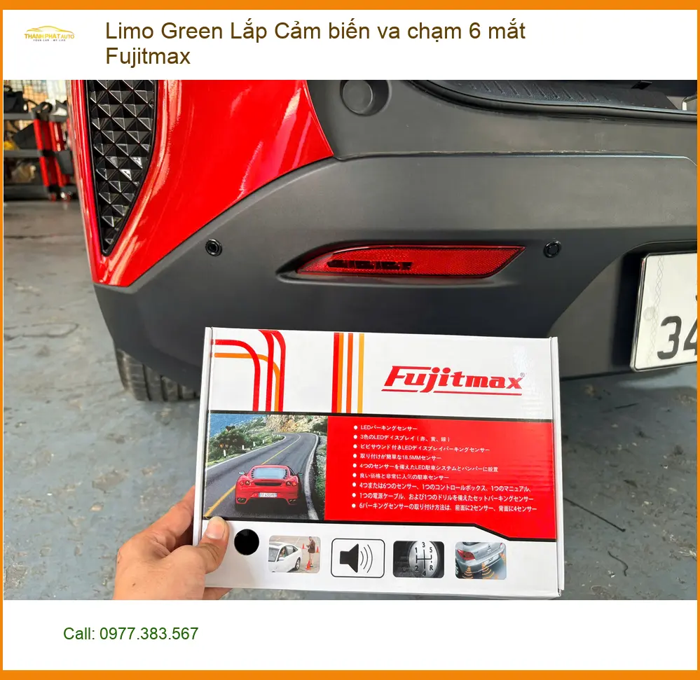 Anh Khải lắp Cảm biến va chạm 6 mắt Fujitmax cho Limo Green ở Hóc Môn ảnh thực tế 2