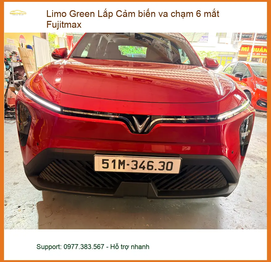 Anh Trọng lắp Cảm biến va chạm 6 mắt Fujitmax cho Limo Green ở Thủ Đức tránh va quẹt