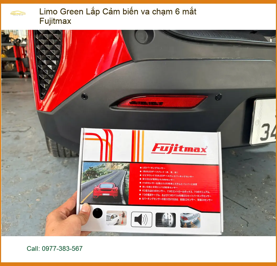 Chú An lắp Cảm biến va chạm 6 mắt Fujitmax cho Limo Green ở Quận 2