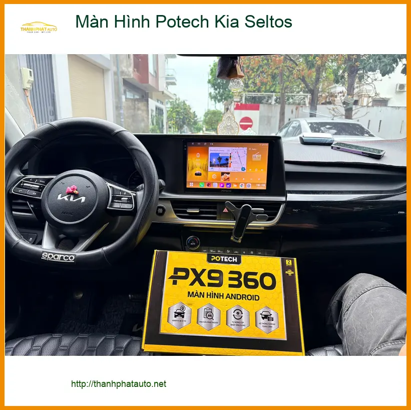 Chú Tấn lắp Màn Hình Potech Kia Seltos tại Quận 9 vì muốn có bản đồ dẫn đường thông minh ảnh thực tế 3