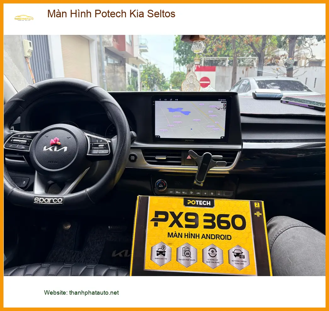 Anh Tấn lắp Màn Hình Potech Kia Seltos tại Quận Thủ Đức để trải nghiệm giải trí đa phương tiện ảnh thực tế 3