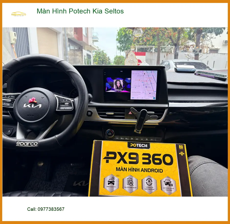 Anh Tấn lắp Màn Hình Potech Kia Seltos tại Quận Thủ Đức để trải nghiệm giải trí đa phương tiện ảnh thực tế 4