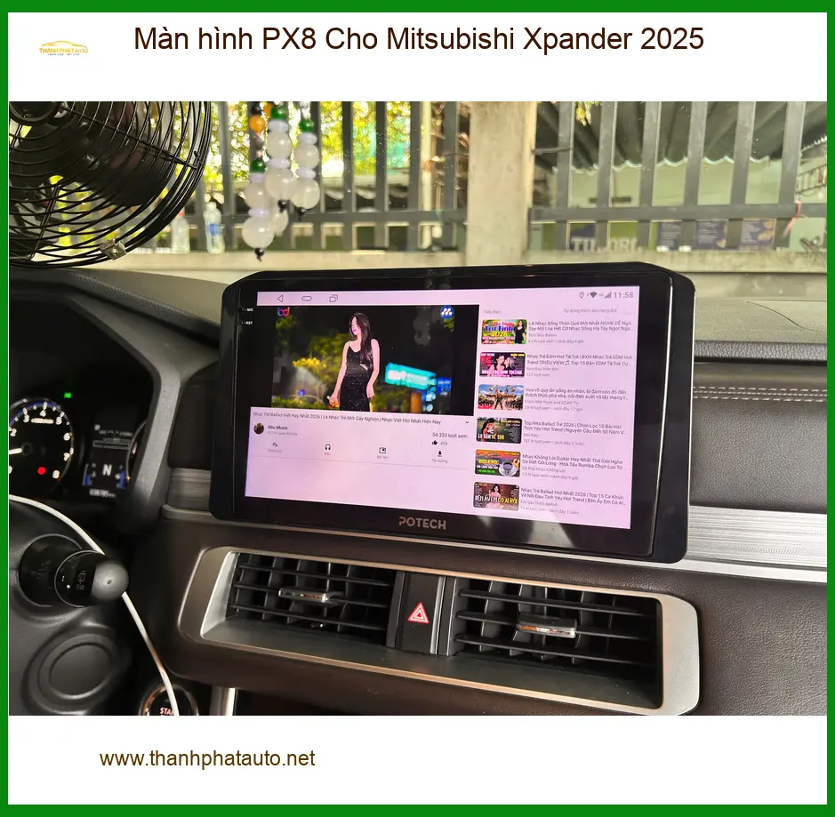 Anh Khải nâng cấp màn hình PX8 Xpander 2025 tại Thủ Đức để giải trí