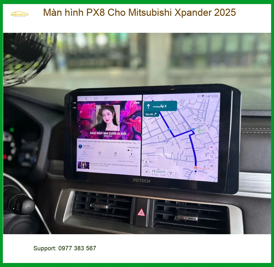 Anh Minh lắp Màn hình PX8 Cho Mitsubishi Xpander 2025 tại Quận 12 ảnh thực tế 4