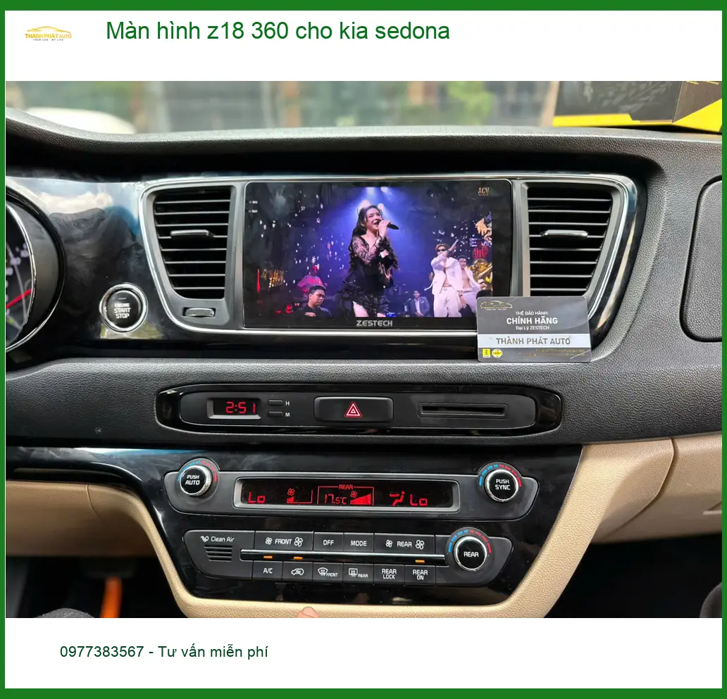 Anh Khải nâng cấp màn hình Z18 360 cho Kia Sedona tại Quận 3 để lái xe an toàn ảnh thực tế 2