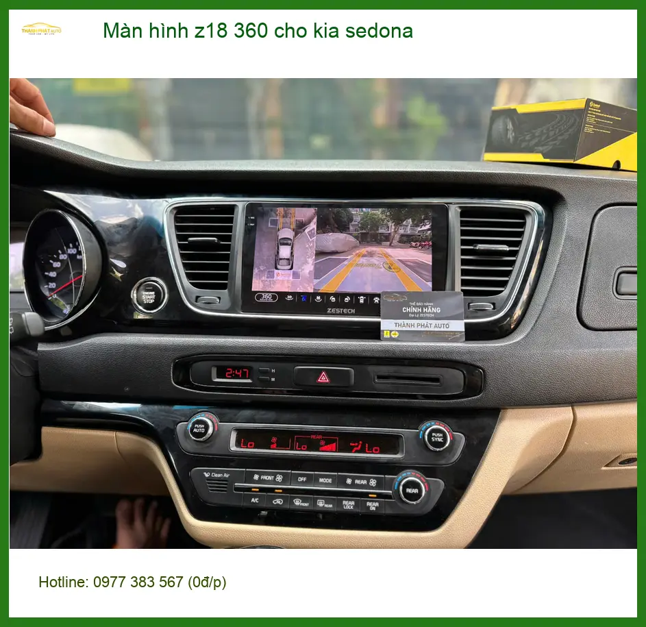 Anh Lộc lắp Màn hình Z18 360 cho Kia Sedona ở Quận 9 để đỗ xe thuận tiện hơn ảnh thực tế 2