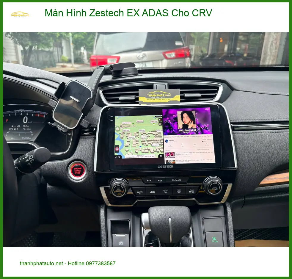 Anh Tùng lắp Màn Hình Zestech EX ADAS cho CRV tại Quận Thủ Đức ảnh thực tế 4