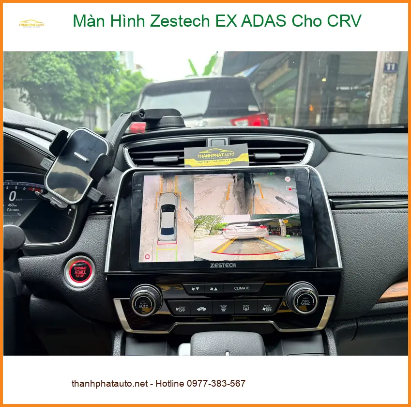 Anh Đức An lắp Màn Hình Zestech EX ADAS cho CRV ở Quận 2 để nâng tầm trải nghiệm lái