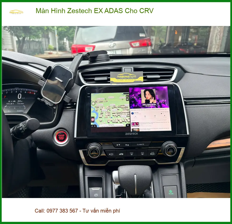 Anh Hải lắp Màn Hình Zestech EX ADAS cho CRV tại Quận 9 để nâng cao trải nghiệm lái xe ảnh thực tế 4