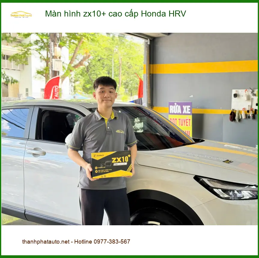 Anh Cường lắp màn hình ZX10+ cao cấp Honda HRV tại Bình Chánh ảnh thực tế 3