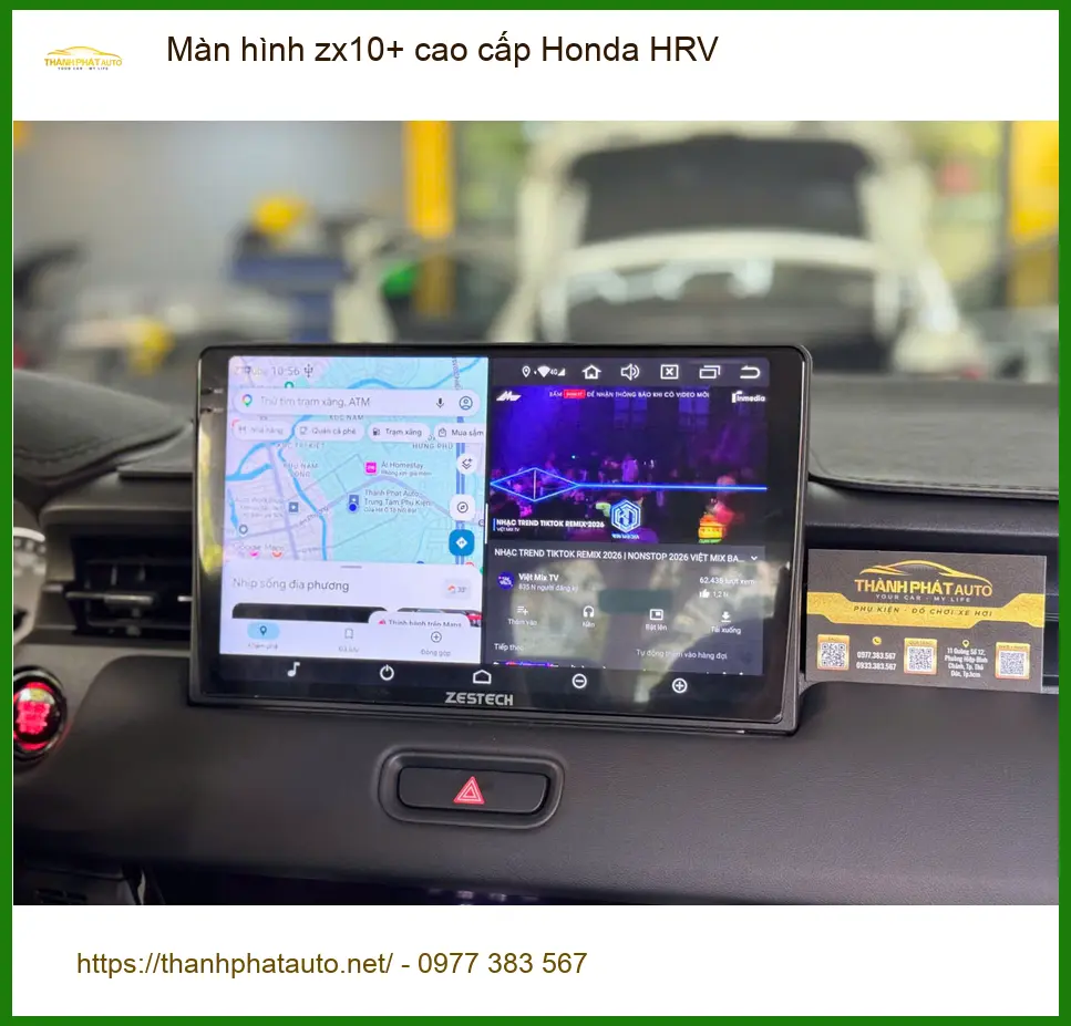 Chú Phước lắp màn hình ZX10+ cao cấp cho Honda HRV tại Thủ Đức