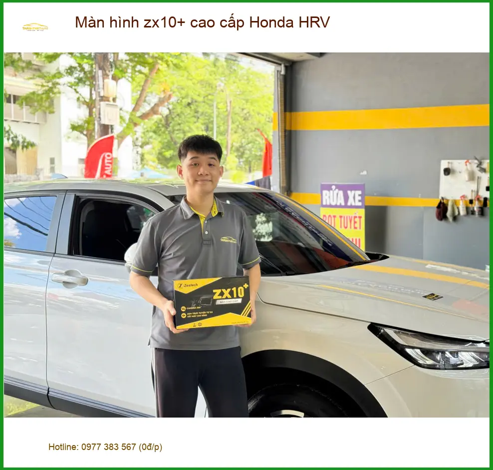 Anh Minh lắp màn hình ZX10+ cao cấp cho Honda HRV tại Quận 2 vì màn zin đã cũ ảnh thực tế 3
