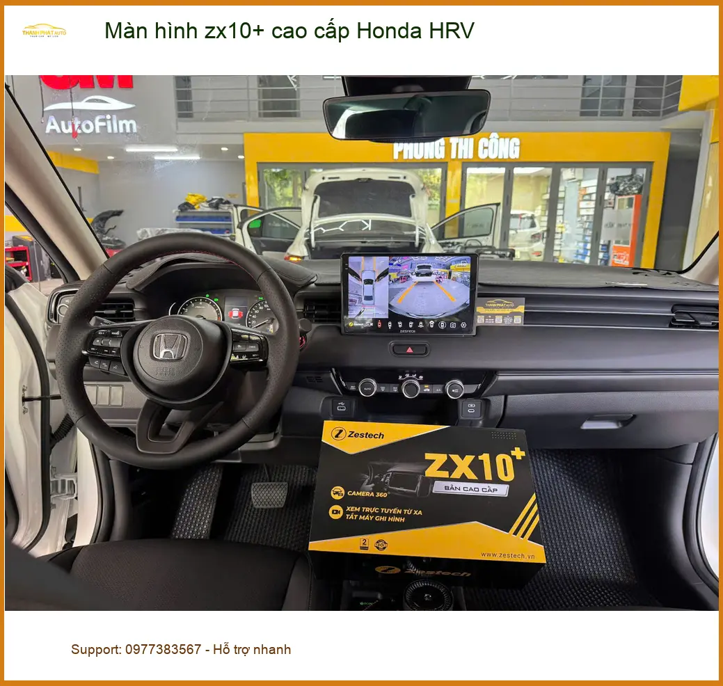 Chú Trọng nâng cấp Màn hình ZX10+ cao cấp cho Honda HRV tại Quận 9 vì màn zin thiếu tính năng ảnh thực tế 4