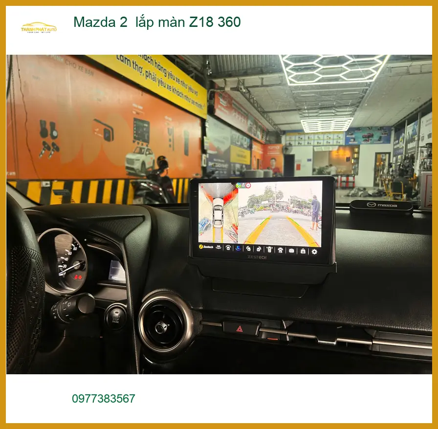 Anh Thắng lắp màn Z18 360 cho Mazda 2 tại Hóc Môn để lái xe an toàn hơn ảnh thực tế 3