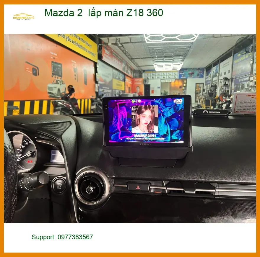 Anh Thắng lắp màn Z18 360 cho Mazda 2 tại Hóc Môn để lái xe an toàn hơn ảnh thực tế 4