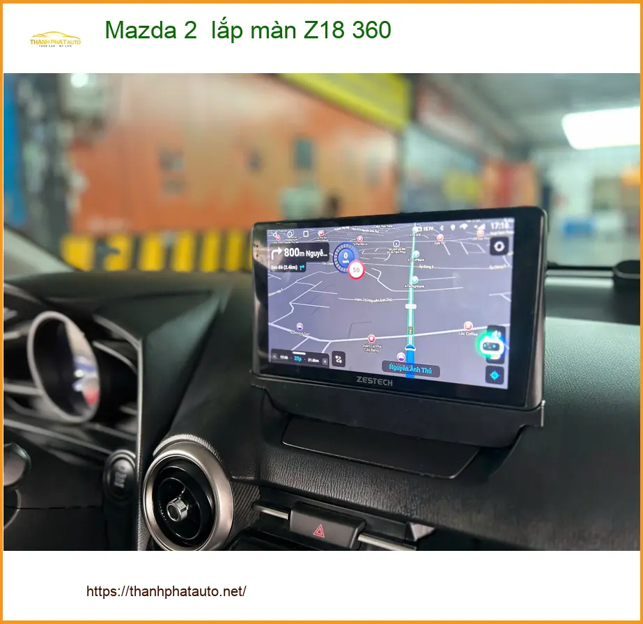 Anh Thắng lắp màn Z18 360 cho Mazda 2 tại Hóc Môn để lái xe an toàn hơn ảnh thực tế 5