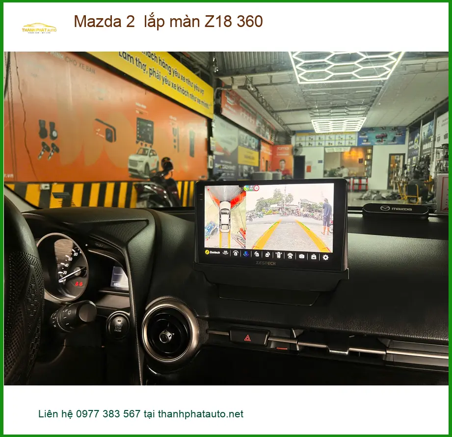 Anh Khải lắp màn hình Z18 360 cho Mazda 2 tại Quận Thủ Đức ảnh thực tế 2