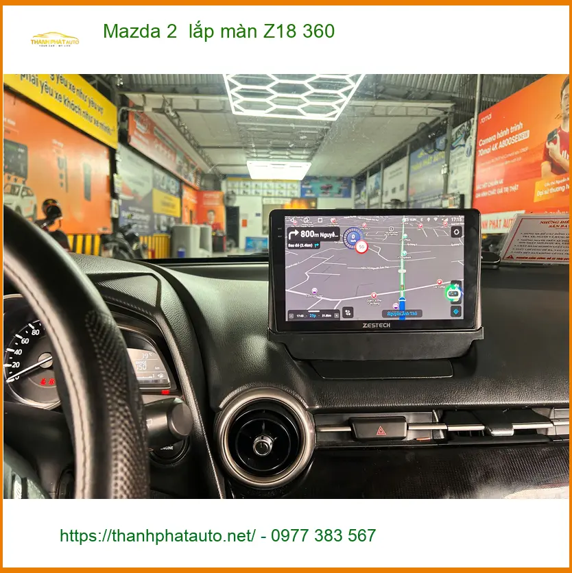 Anh Khải lắp màn hình Z18 360 cho Mazda 2 tại Quận Thủ Đức ảnh thực tế 3