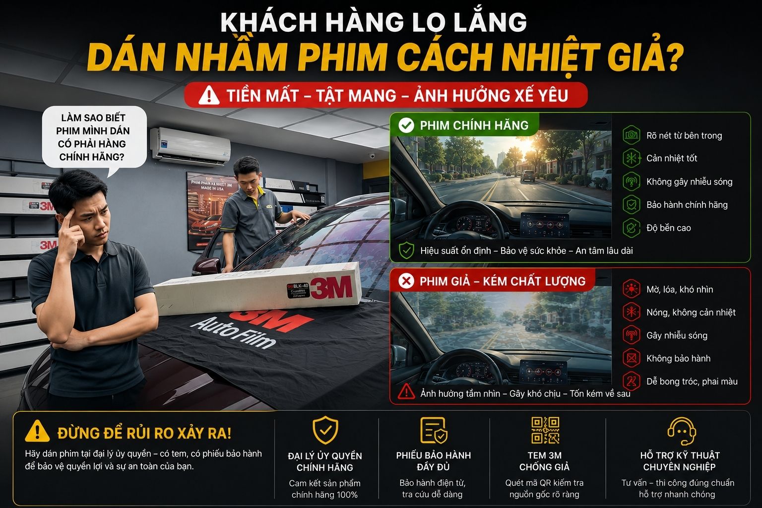Phim cách nhiệt chính hãng 3M tại Thành Phát Auto TP.HCM