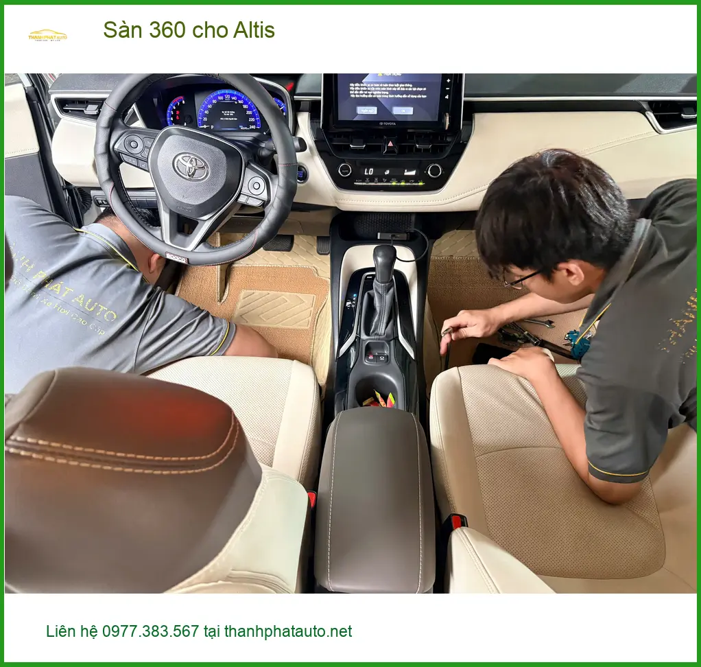 Anh Quang lắp Sàn 360 cho Altis tại Quận 11 để nâng tầm nội thất xe