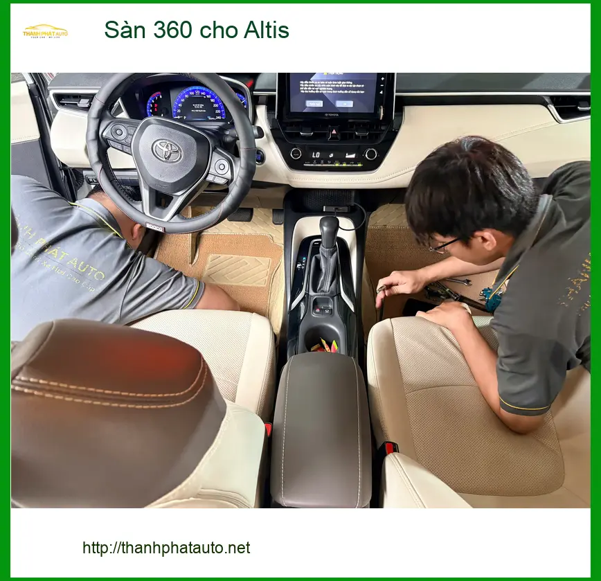 Anh Khôi lắp sàn 360 cho Altis tại Quận 2 để xe luôn sạch sẽ ảnh thực tế 2
